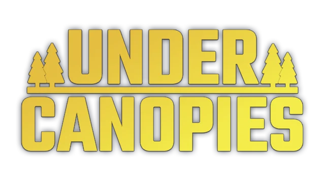 Under Canopies yellow logo with a transparent background